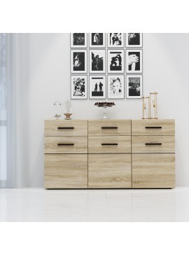 Μπουφές Solo 150x41x82cm Sonoma με Wenge και MDF Καμπυλωτό τελείωμα στις πόρτες TO-SOLO3D3S