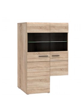 Κρεμαστή Βιτρίνα Δίφυλλη Solo αριστερή 2W 90x41x136 Sonoma Wenge TO-SOLOTV2WL