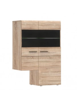 Κρεμαστή Βιτρίνα Δίφυλλη Solo δεξιά 2W 90x41x136cm Sonoma Wenge TO-SOLOTV2WP