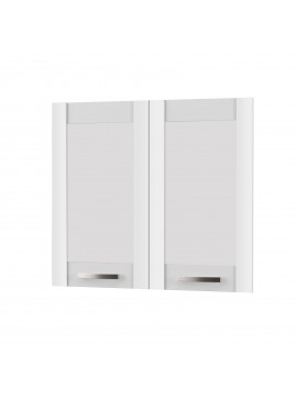 Άνω Πορτάκια-Τζάμι Charlotte Λευκό 80x71.8x1.6cm SO-CV80G-1