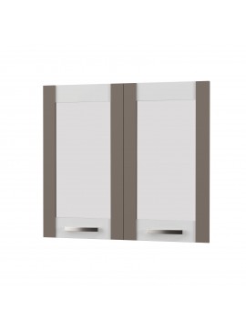 Άνω Πορτάκια-Τζάμι Charlotte Μόκα 80x71.8x1.6cm SO-CV80G-2