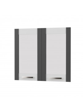 Άνω Πορτάκια-Τζάμι Charlotte Γραφίτη 80x71.8x1.6cm SO-CV80G-3