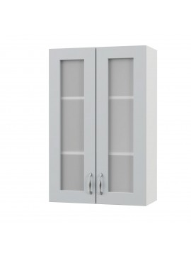 Modest Πάνω Ντουλάπι-Βιτρίνα Γκρι 60x30x92εκ GR-101-00192