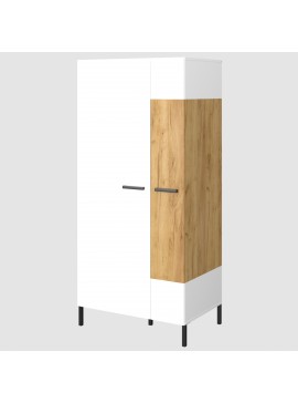 Δίφυλλη Ντουλάπα Santes Χρυσό Δρυς-Λευκό 90x60x197.5cm TO-SANT2DWH