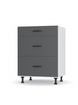 Modest Κάτω Ντουλάπι Συρταριέρα Ανθρακί 60x48x82cm LD1260M03