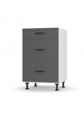 Modest Κάτω Ντουλάπι Συρταριέρα Ανθρακί 50x48x82cm LD1250M03