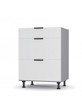 Craft Κάτω Ντουλάπι Συρταριέρα Λευκό 60x48x82cm LD1260C02
