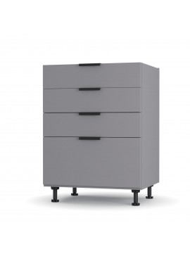 Craft Κάτω Ντουλάπι Συρταριέρα Γραφίτης 60x48x82cm LD3160C01