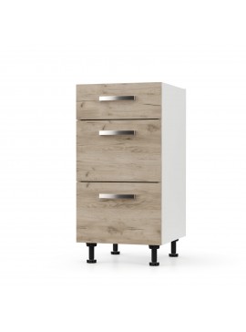 CHARLOTΤE Συρταριέρα 50x46.5x82εκ με μεταλλικά χερούλια ΔΡΥΣ SO-CD503SO