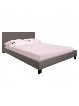 WOODWELL WILTON Κρεβάτι Διπλό για στρώμα 160x200cm, PU Απόχρωση Cappuccino 169x213x89cm Ε8054,3