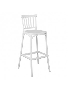 WOODWELL Ε400,1WINDSOR Σκαμπό BAR, PP Άσπρο 49x46x103cm Ε400,1