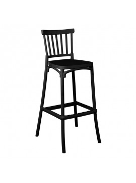 WOODWELL Ε400,2WINDSOR Σκαμπό BAR, PP Μαύρο UV Protection 49x46x103cm Ε400,2