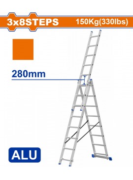 WADFOW ΕΠΑΓΓ. ΣΚΑΛΑ ΑΛΟΥΜ. 3X8 ΣΚΑΛΟΠΑΤΙΑ (WLD6H38)