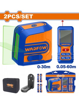 WADFOW ΣΕΤ ΑΛΦΑΔΙ LASER 30m + ΜΕΤΡΗΤΗΣ ΑΠΟΣΤΑΣΕΩΝ LASER 60m ONE PROMOTION (WLDK1401)