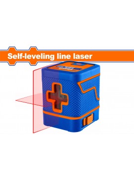 WADFOW ΑΛΦΑΔΙ LASER ΑΥΤΟ-ΟΡΙΖΟΝΤΙΟΥΜΕΝΟ ΣΤΑΥΡΟΥ 0-15m ΜΕ ΚΟΚΚΙΝΕΣ ΑΚΤΙΝΕΣ (WLE1M02)