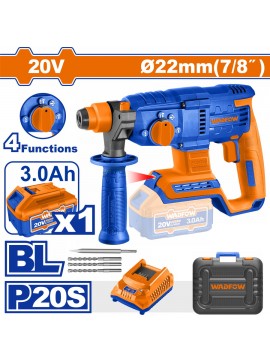 WADFOW ΠΝΕΥΜΑΤΙΚΟ ΠΙΣΤΟΛΕΤΟ ΜΠΑΤ. Li-ion 20V / 22mm / 3Ah / 1 ΜΠΑΤ (WLM1522)