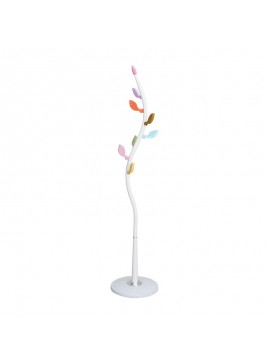 WOODWELL WOODY Καλόγερος Μέταλλο Βαφή  Άσπρο Φ 37x170cm ΕΜ191,3