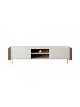 Έπιπλο τηλεόρασης Wrap Λευκό Kazmir + Καρυδιά 180x52x39cm