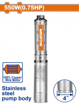 WADFOW ΥΠΟΒΡΥΧΙΑ ΑΝΤΛΙΑ ΠΗΓΑΔΙΩΝ ΙΝΟΧ 4" / 550W / 0.75ΗΡ (WWPDA02)