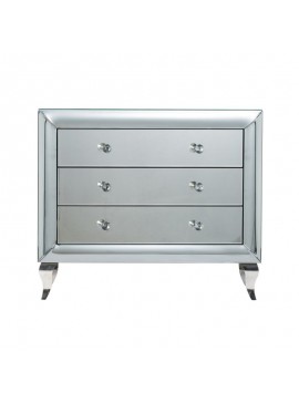 Artekko Oyaem MDF and Mirror Ασημί Συρταριέρα (100x39x86)cm Artekko 44530