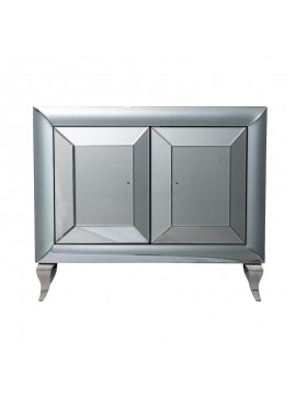Artekko Sherde MDF Wood and Mirror Storage Cabinet (100x39x86)cm Artekko 44531
