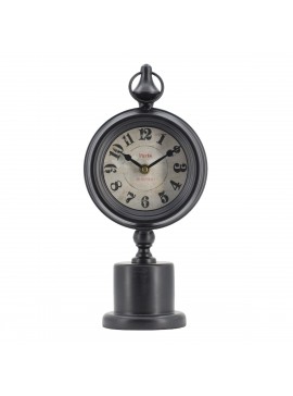 Artekko Clock Ρολόι Επιτραπέζιο Μεταλλικό Μαύρο (15.5x10.9x37.1)cm Artekko 48180