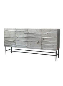 Artekko Sur Ασημί Μπουφές από Ορείχαλκο και Ξύλο (150x37x76) Artekko 48678