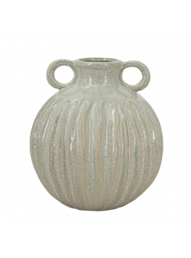 Artekko Akali Διακοσμητικό Βάζο Δοχείο Κεραμικό Μπεζ (23x23x25)cm Artekko 61160