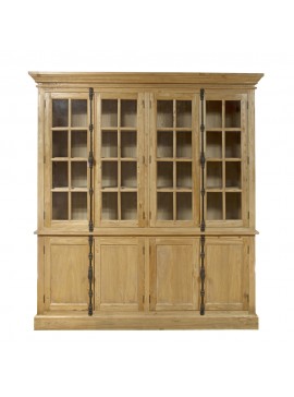 Artekko Βιτρίνα με ντουλάπι από ξύλο μασίφ (200x45x220)cm Artekko 617-0257