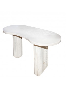 Artekko Solid Μπεζ Κονσόλα από Terrazzo (145x63x75)cm Artekko 667-4056