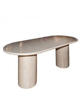 Artekko Solid Μπεζ Μαρμάρινη Τραπεζαρία (220x100x80)cm Artekko 667-4057