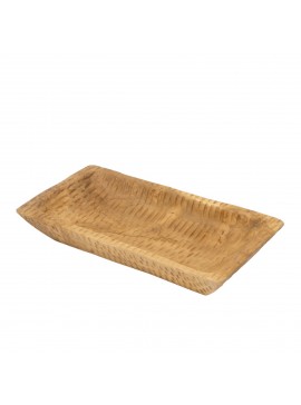 Artekko Woody Διακοσμητικός Δίσκος Πιατέλα από Ξύλο Teak Φυσική Απόχρωση (44x24x15)cm Artekko 70633