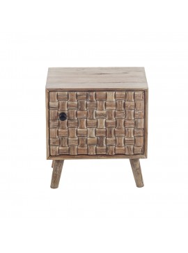 Artekko Brand Κομοδίνο/Ντουλάπι Ξύλινο Λευκή Πατίνα (43x35x47)cm Artekko 720-2108-WHITE