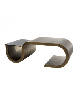 Artekko Design Τραπεζάκι Σαλονιού Ξύλινο Καφέ/Μαύρο (120x66x44)cm Artekko 784-2008