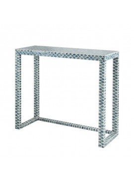 Artekko Ivory Κονσόλα MDF Capiz Μπλε (90x30x78.5)cm Artekko 78487-BLUE