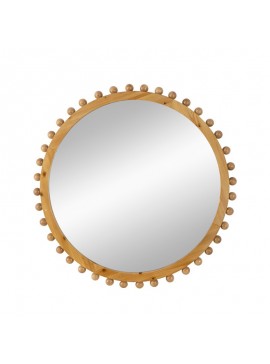 Artekko Mirror Καθρέφτης Τοίχου Ξύλο Γυαλί Χρυσό Φυσική Απόχρωση (85x5x85)cm Artekko 83476-DS