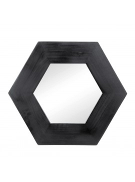 Artekko Mirror Καθρέφτης Τοίχου από Ξύλο Teak MDF Μαυρό (47x47x1.9)cm Artekko 85824-BLAC