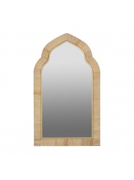 Artekko Bohemian Καθρέφτης Τοίχου με Ρατάν MDF Γυαλί Φυσική Απόχρωση (57x3x97)cm Artekko 86646-DS