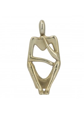 Artekko Figurine Διακοσμητικό Επιτραπέζιο Γλυπτό με Φιγούρα Μεταλλικό Χρυσό Artekko 86814