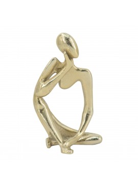 Artekko Figurine Διακοσμητικό Επιτραπέζιο Γλυπτό με Φιγούρα Μεταλλικό Χρυσό Artekko 86815