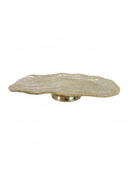 Artekko Branch Διακοσμητική Πιατέλα Μέταλλο Ασημί (39x24x7)cm Artekko 86819