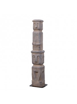 Artekko Cement Γκρι Διακοσμητικό Τοτεμ από Μαγνήσιο (11x11x68)cm Artekko D77589-DS