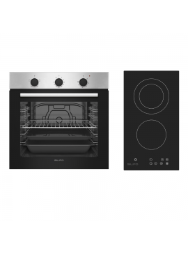SILIFO ΣΕΤ ΦΟΥΡΝΟΣ ΗΛΕΚΤΡΙΚΟΣ SF6850BOI INOX 83LT + ΕΣΤΙΑ DOMINO ΚΕΡΑΜΙΚΗ SF6802HDV3 SILIFO 999-002-90142