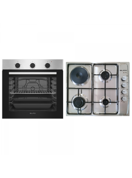 SILIFO ΣΕΤ ΦΟΥΡΝΟΣ ΗΛΕΚΤΡΙΚΟΣ SF6850BOI INOX 83LT + ΕΣΤΙΑ ΜΙΚΤΗ SF6100 INOX (3 ΥΓΡΑΕΡΙΟΥ + 1 ΗΛΕΚΤΡΙΚΟ) SILIFO 999-002-90143