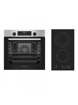 SILIFO ΣΕΤ ΦΟΥΡΝΟΣ ΗΛΕΚΤΡΙΚΟΣ SF6855BOI INOX 76LT + ΕΣΤΙΑ DOMINO ΚΕΡΑΜΙΚΗ SF6802HDV3 SILIFO 999-002-90149