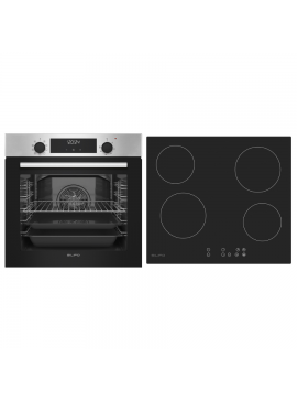 SILIFO ΣΕΤ ΦΟΥΡΝΟΣ ΗΛΕΚΤΡΙΚΟΣ SF6855BOI INOX 76LT + ΕΣΤΙΑ ΚΕΡΑΜΙΚΗ SF6821HV4 SILIFO 999-002-90147