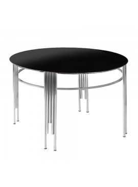 MULTIHOME ΤΡΑΠΕΖΑΚΙ ΣΑΛΟΝΙΟΥ SUTUN ΑΣΗΜΙ-ΜΑΥΡΟ 80x80x47.5 758-K4 951-027-0134