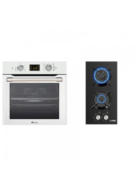 MULTIHOME ΣΕΤ ΦΟΥΡΝΟΣ MH-6061 WHITE GLASS + ΕΣΤΙΑ DOMINO ΑΕΡΊΟΥ MH-6141 MULTIHOME 999-002-75794