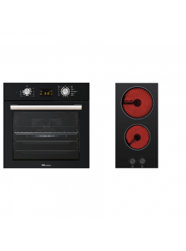 MULTIHOME ΣΕΤ ΦΟΥΡΝΟΣ MH-6060 BLACK GLASS + ΕΣΤΙΑ DOMINO ΚΕΡΑΜΙΚΗ MH-6139 MULTIHOME 999-002-82163