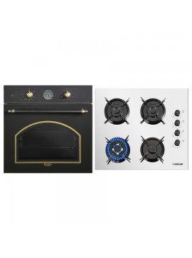 MULTIHOME ΣΕΤ ΦΟΥΡΝΟΣ MH-6051 BLACK RETRO + ΕΣΤΙΑ ΥΓΡΑΕΡΙΟΥ MH-6108 ΛΕΥΚΟ MULTIHOME 999-002-87875